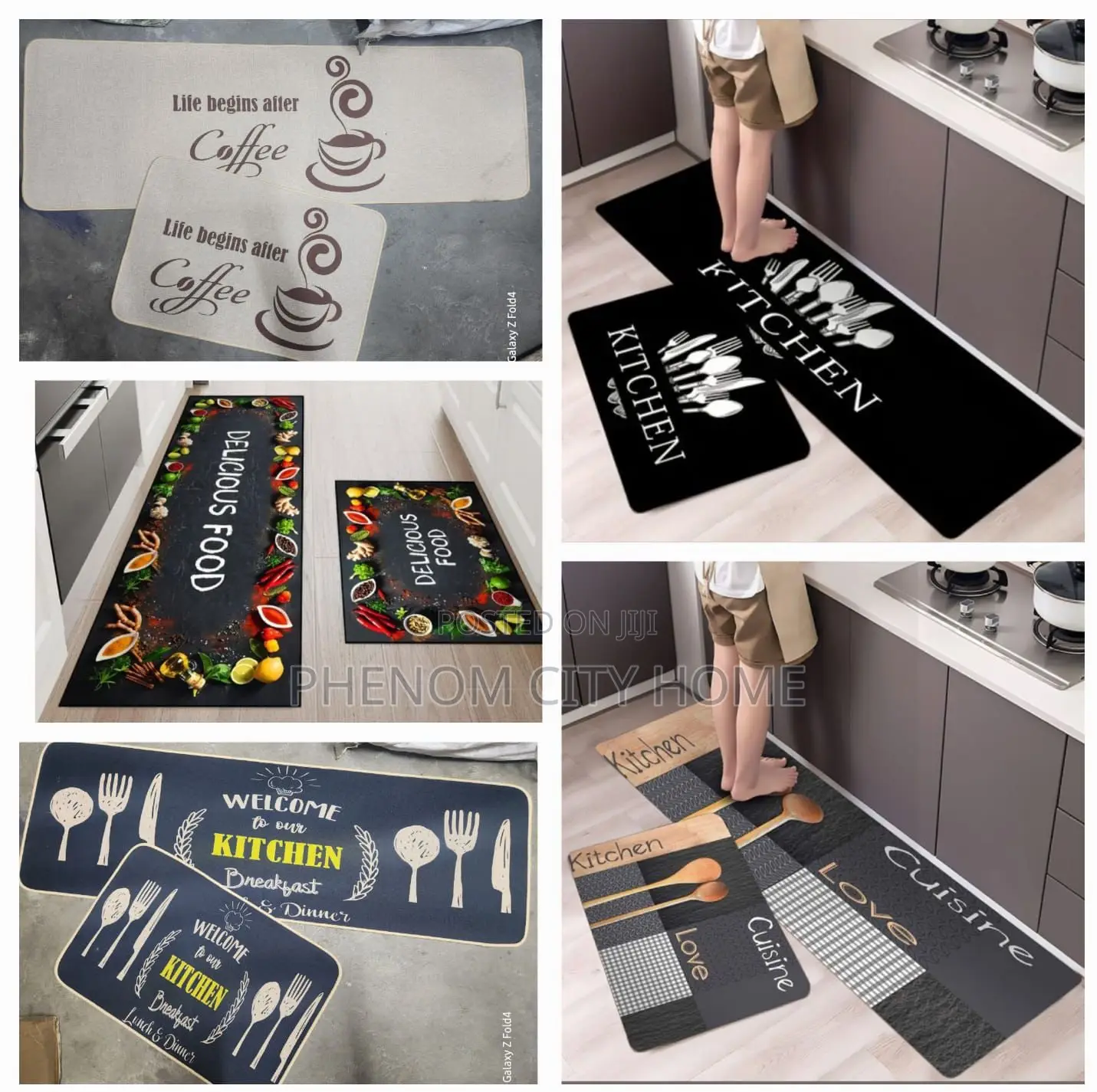 Binded Rubber Botton Kitchen Mats