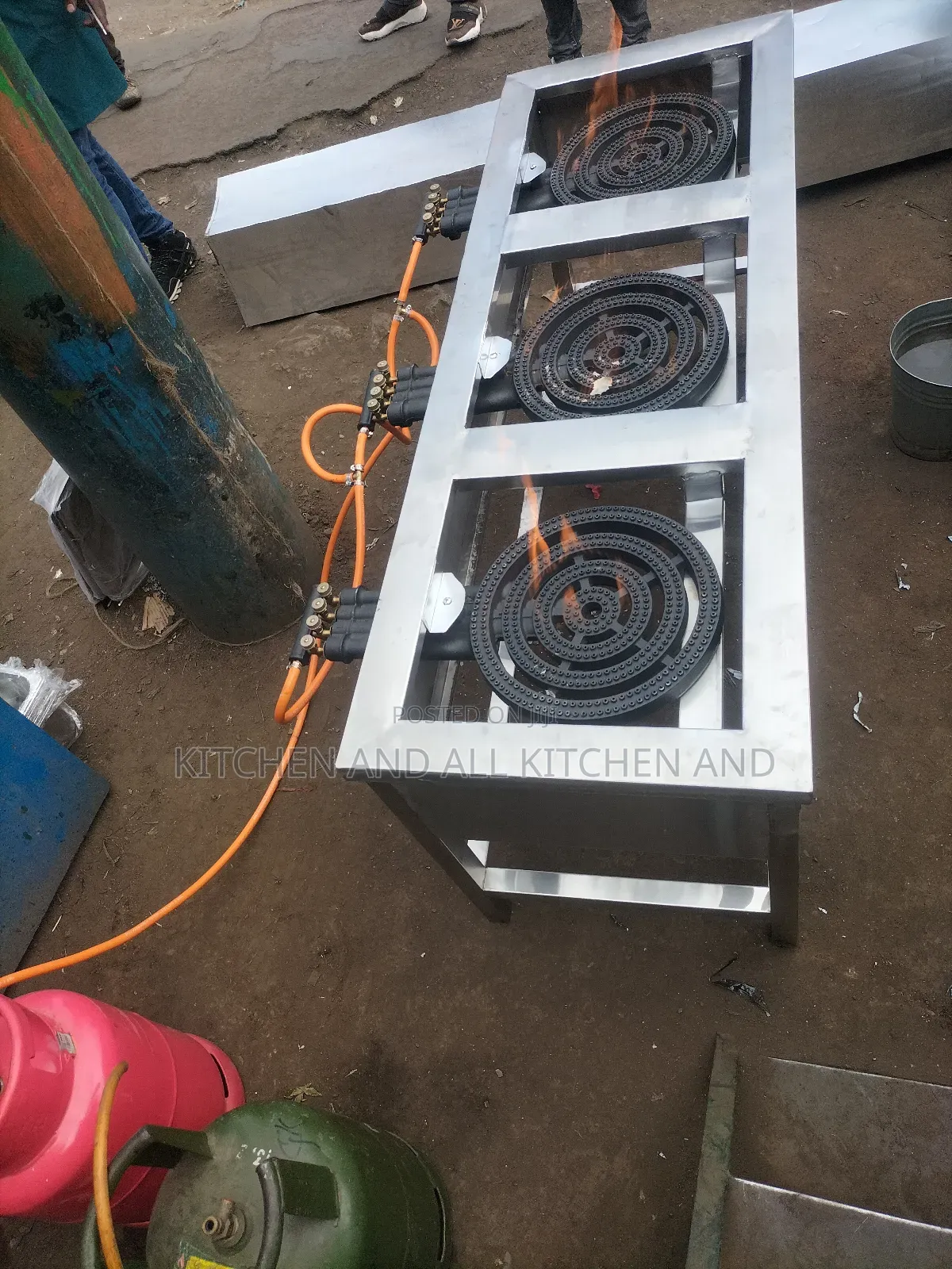 Morden 3 Burner Gas Cooker Stainless Steel