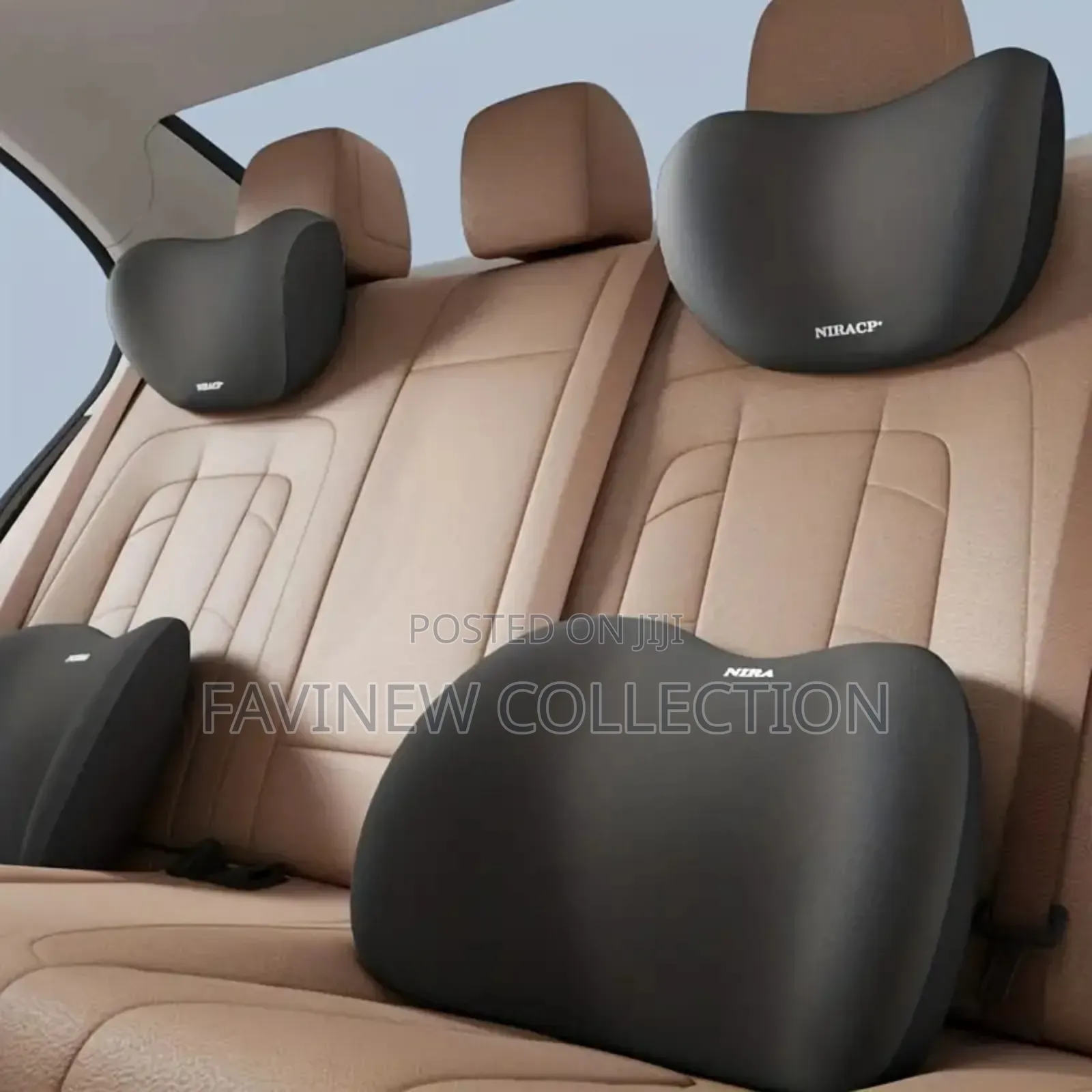 2 Piece Memory Foam Car Headrest Lumbar Support