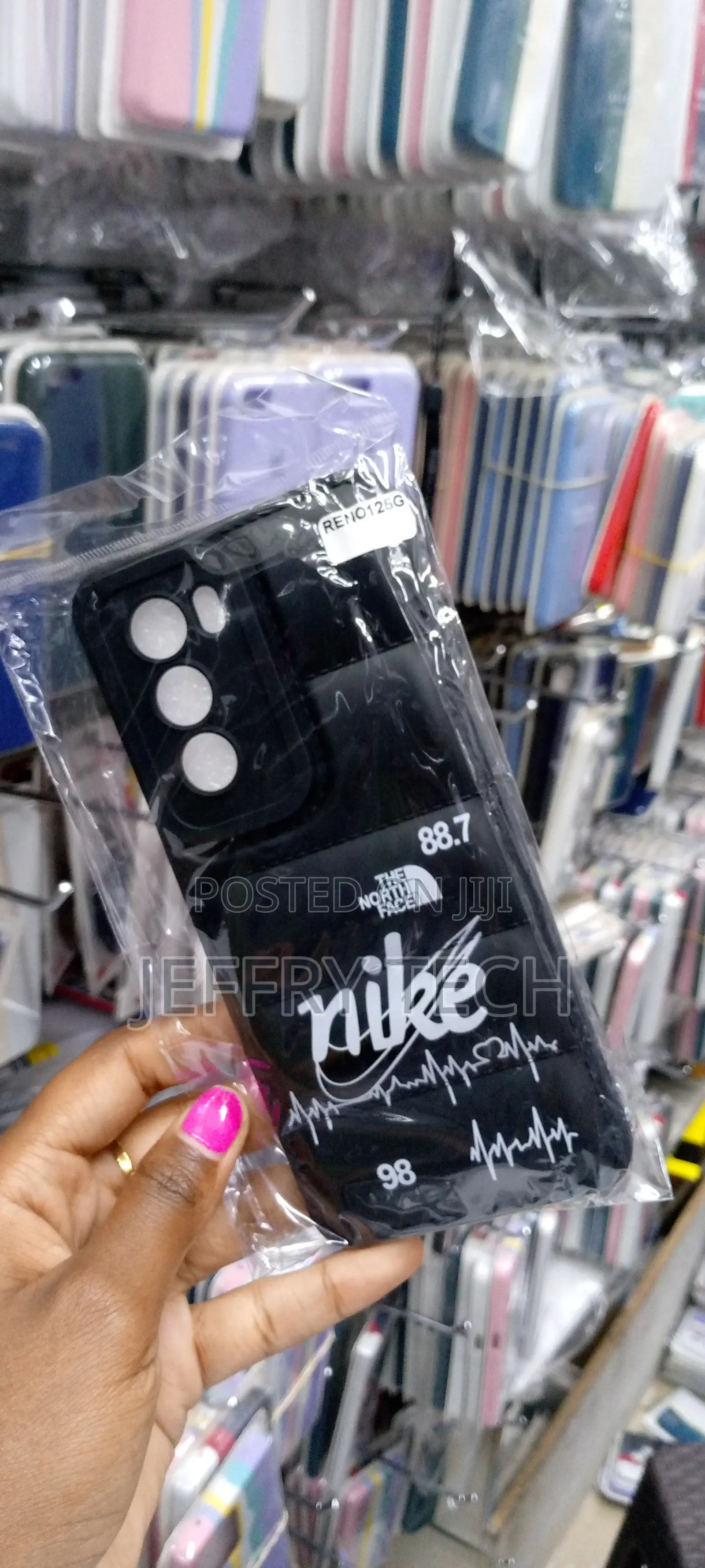 OPPO Reno 12 5G the North Face Puffer Black Bumper Case
