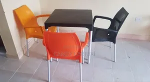 Restaurant Table Set With Mixed Colours