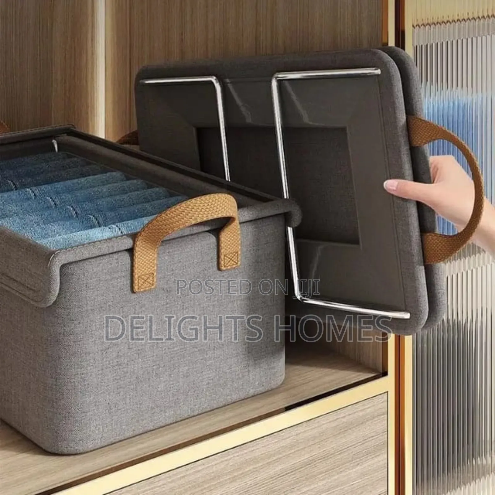 Foldable Storage Box With Steel Frame -Elg