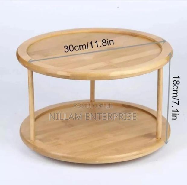 Bamboo Rotating Spice Rack
