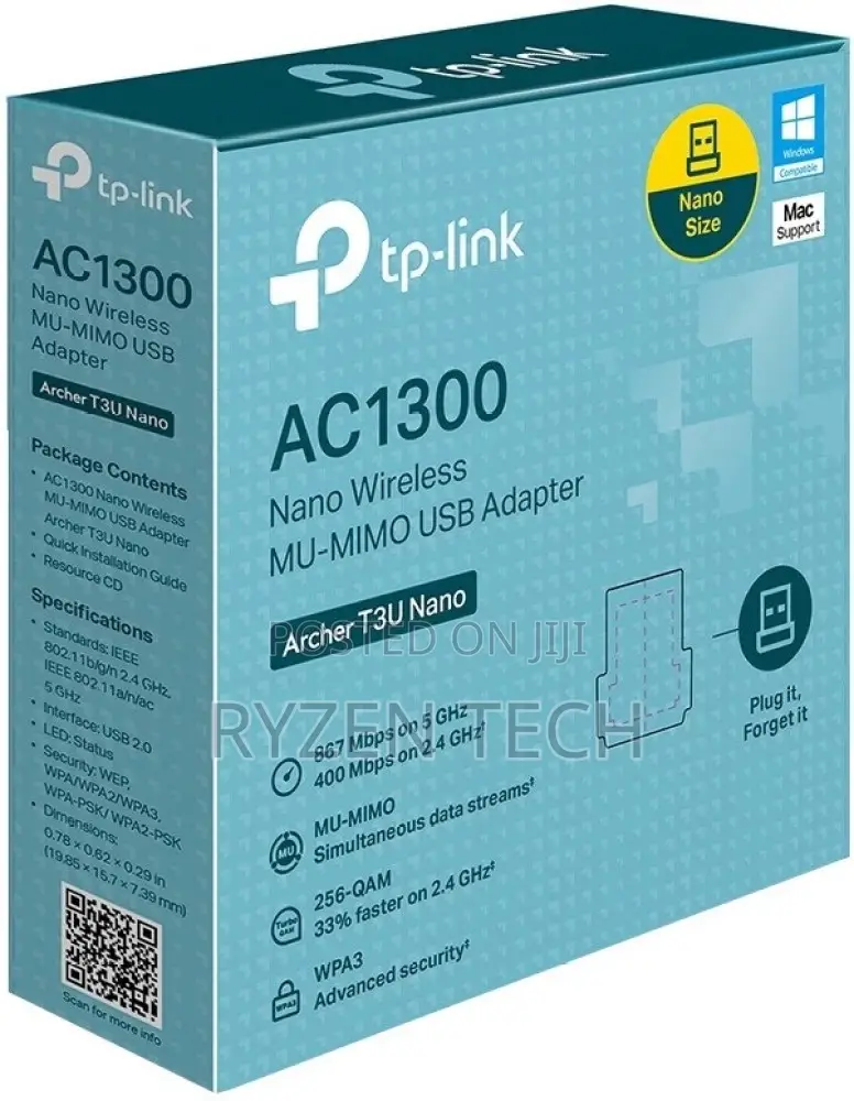 Tp-Link Archer T3U Nano AC1300 Nano Wireless USB Adapter