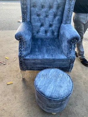 Queens Grey Pedicure Chair and Stool