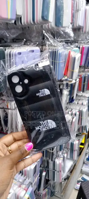 Northface Case for iPhone 16 Plus (Black) Puffer Case
