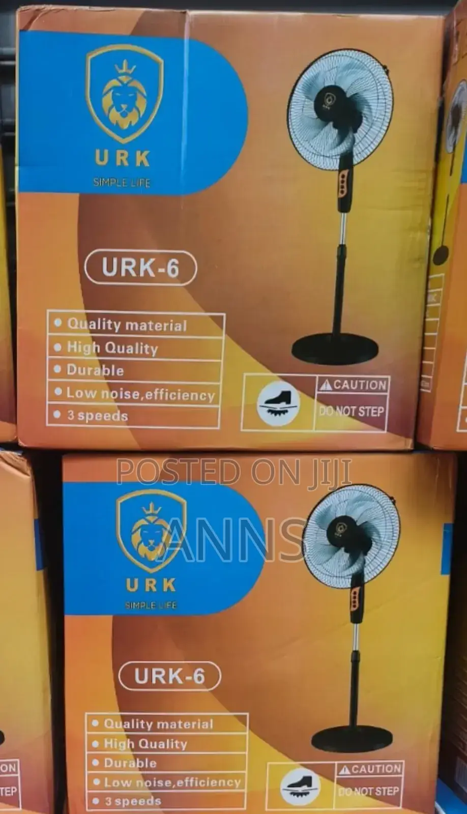 Urk 16 Inch 5 Blade Universal Stand Fan