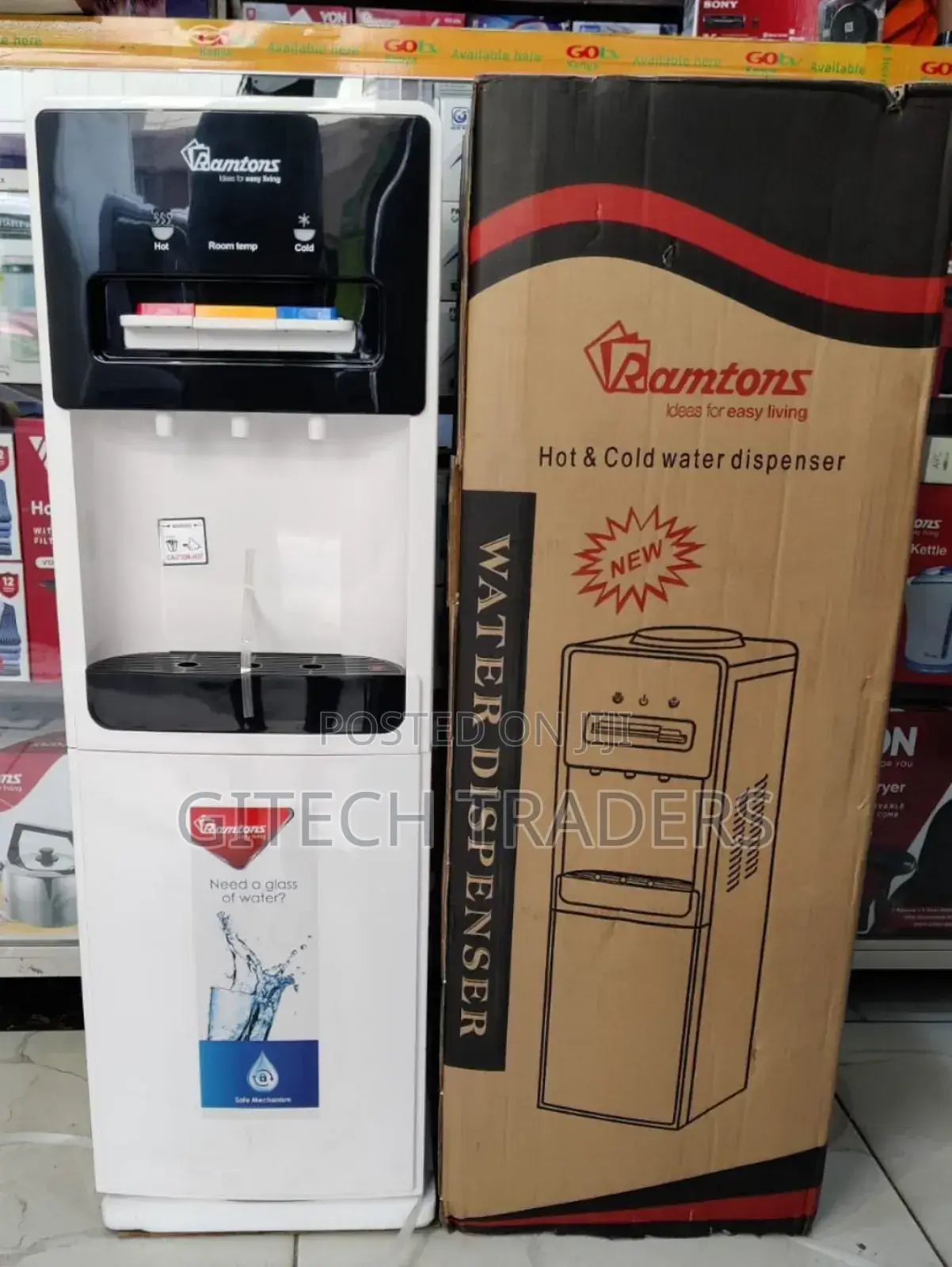 *Ramtons Dispenser 3TAPS Hot, Normal and Cold. Compressor