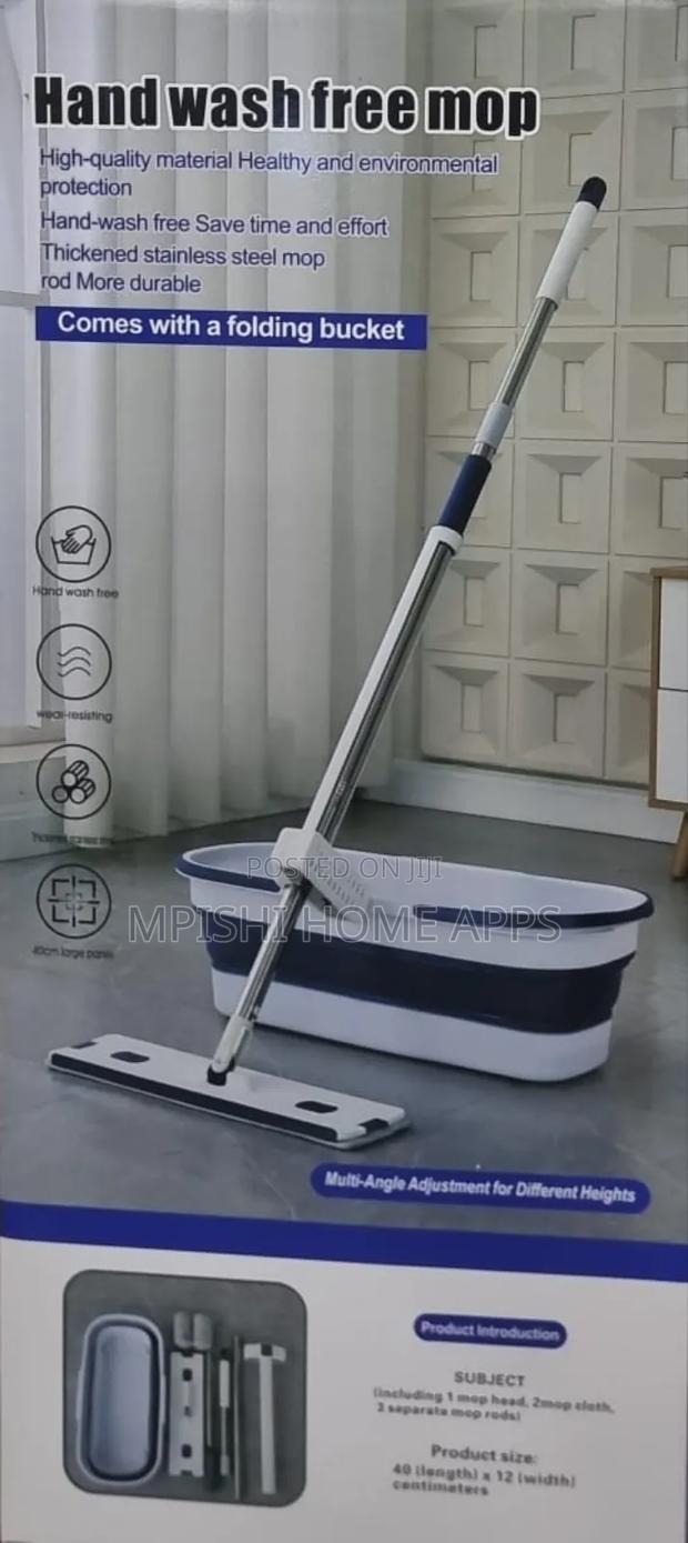 Self Wringing Hand Free Flat Mop - thumbnail 4