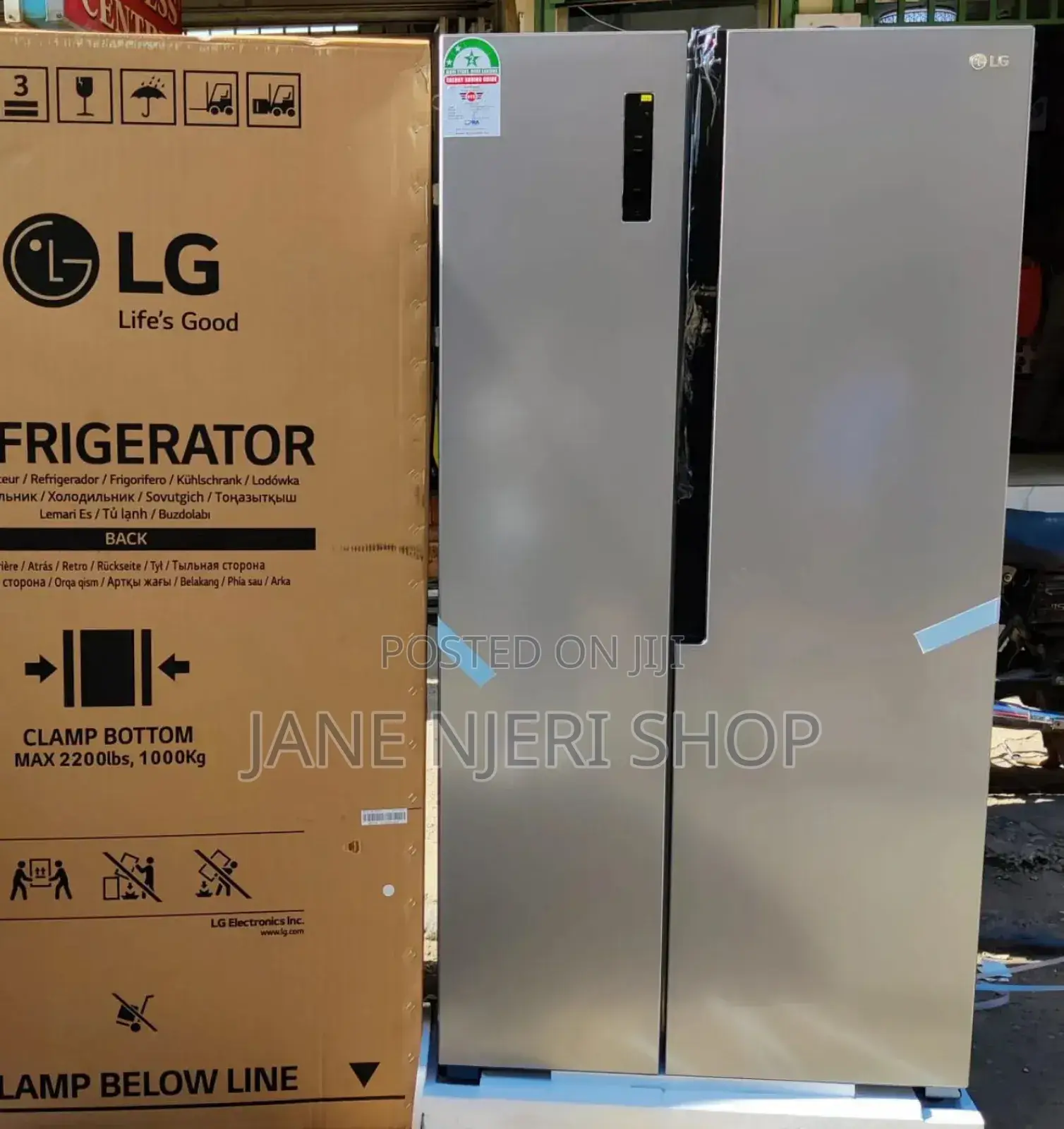 *Lg Side by Side Fridge 519litres No Frost .