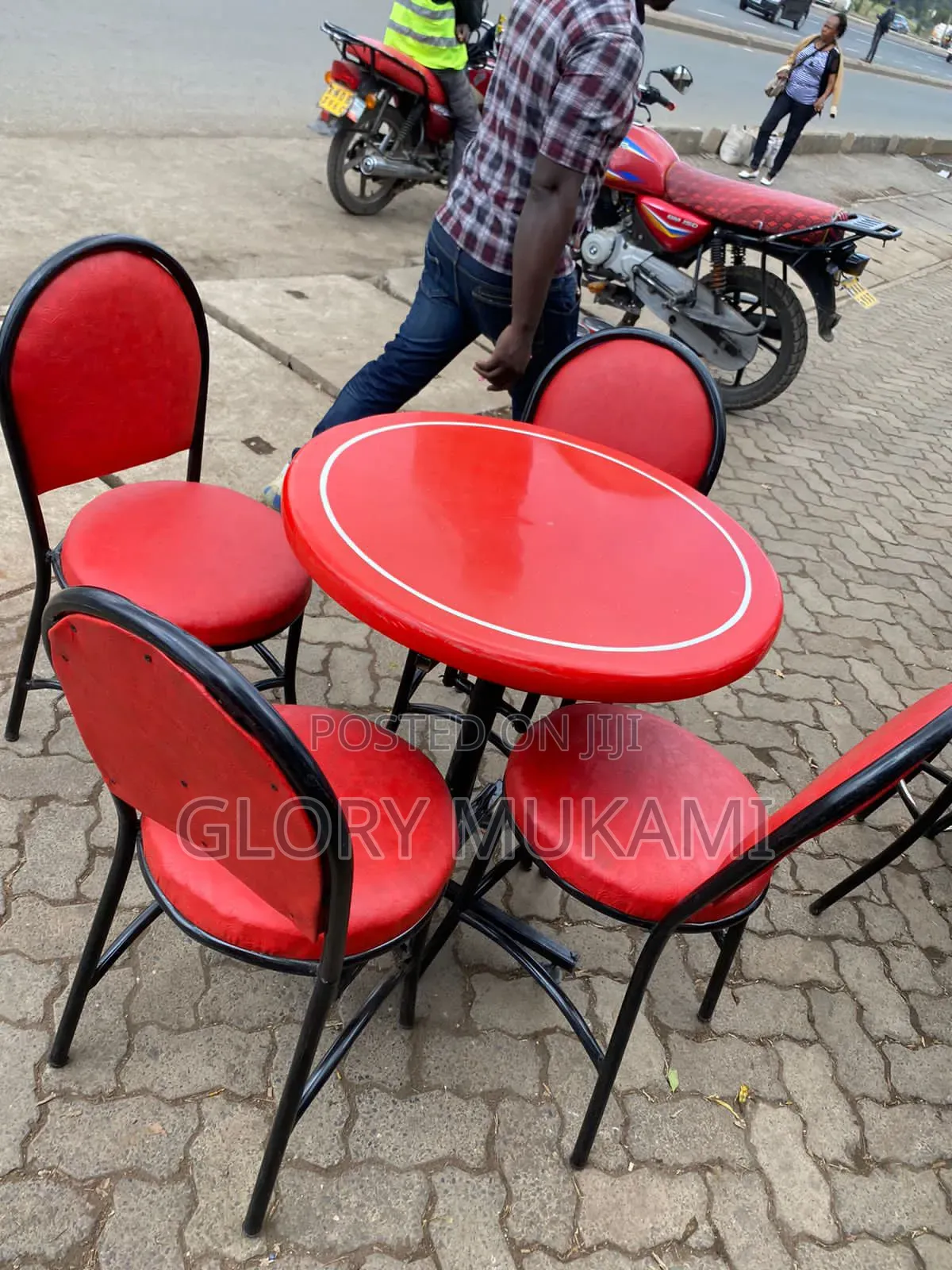 Red Affordable and Comfortable Restaurants and Bar Chairs