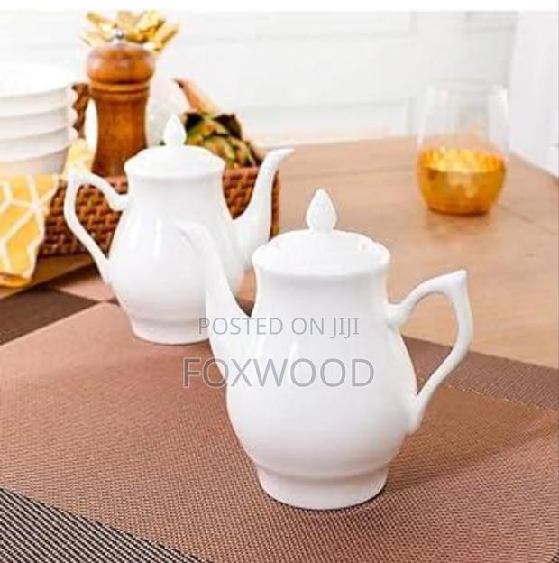 Ceramic Fancy White Kettle 700ml - thumbnail 3