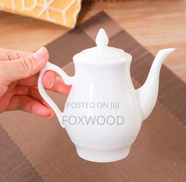 Ceramic Fancy White Kettle 700ml - thumbnail 4