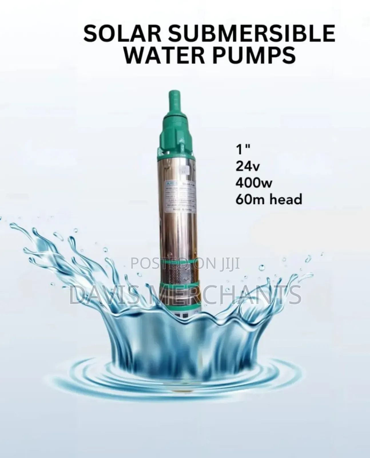 60m Head Solar Submersible Water Pump