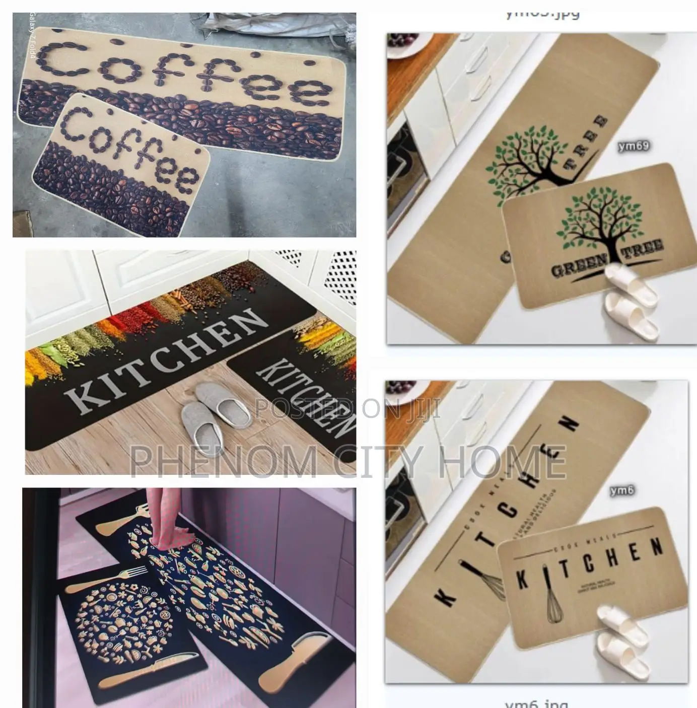 Rubber Bottom Antislip Kitchen Mats With Binding