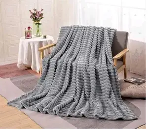 Warm Soft Fleece Grey Velvet Blankets