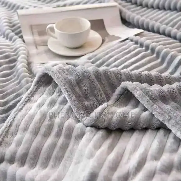 Warm Soft Fleece Grey Velvet Blankets