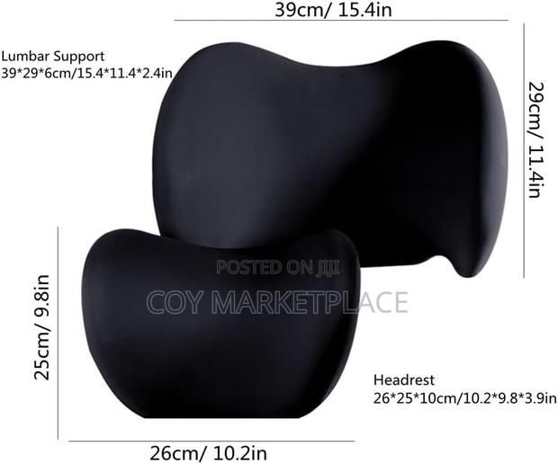 Car Lumbar Support Pillow and Car Neck Pillow Kit, Ergonomic