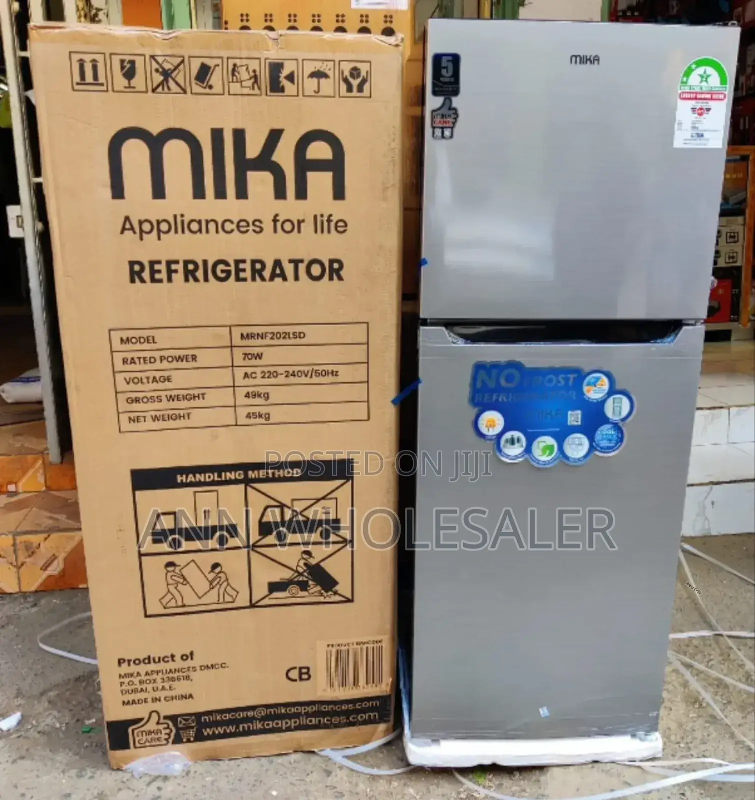 Mika 202 Fridge- Double Door - Non Frost FG-5