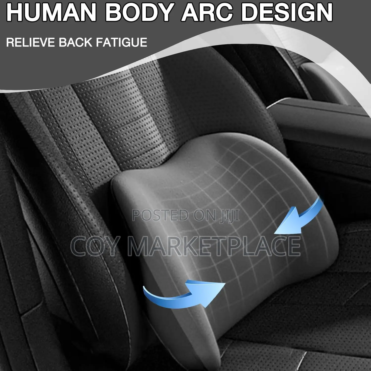 Car Lumbar Support Pillow and Car Neck Pillow Kit, Ergonomic