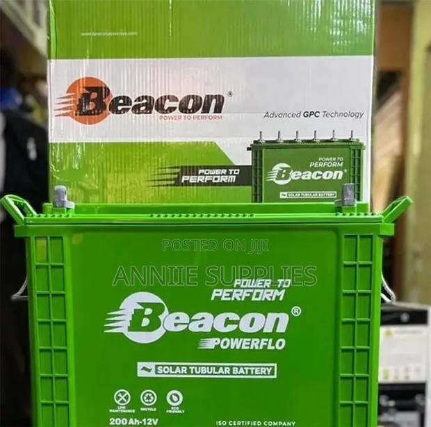 Beacon Solar Tall Tubular Mf Battery 200ah 12v