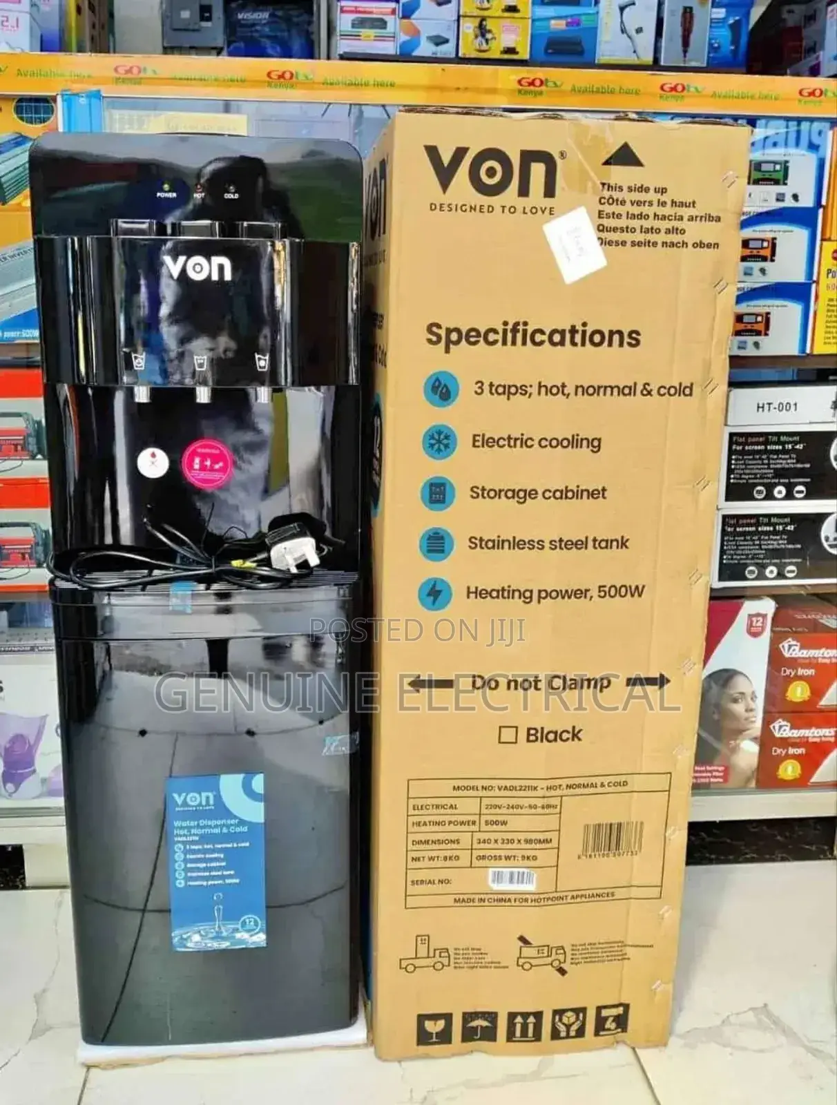 Brand New Von Black 3 Taps Dispenser