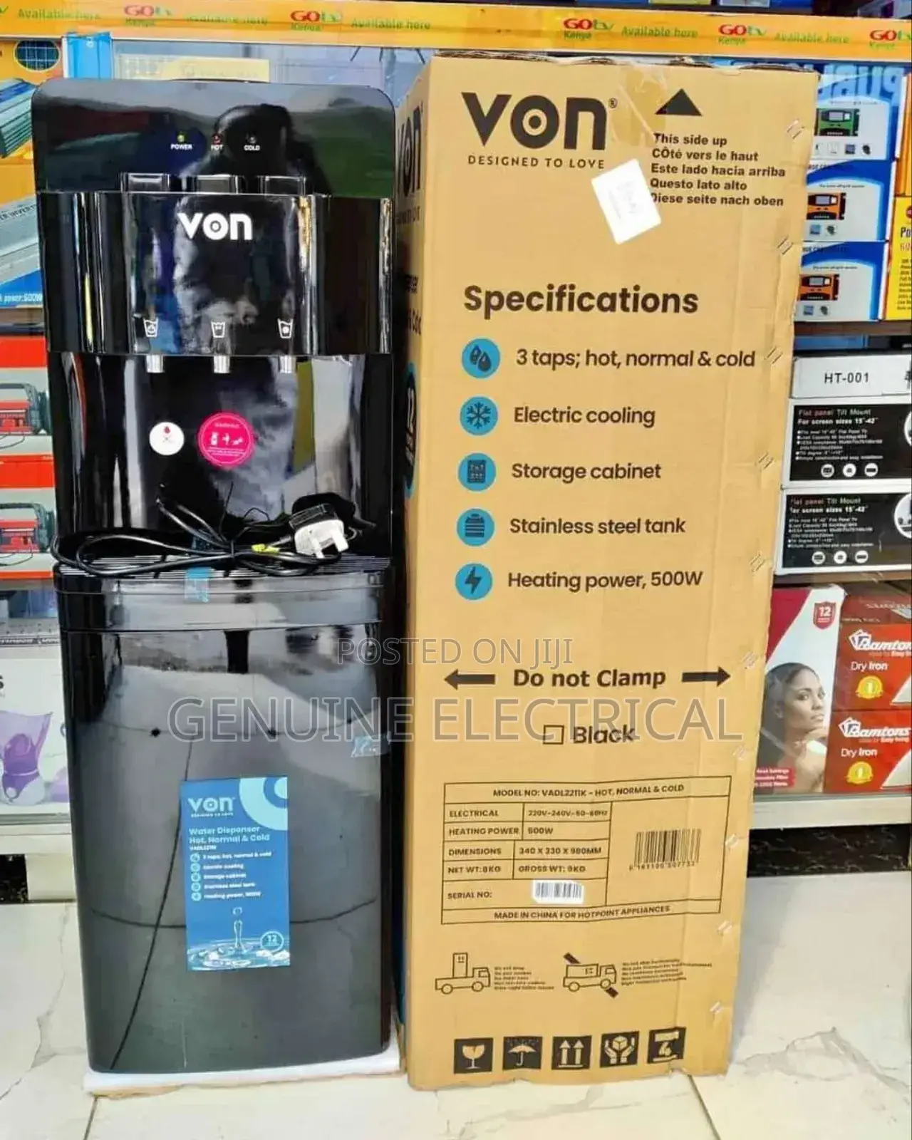 High Quality Von Black 3 Taps Dispenser