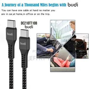 Budi - Charge/Sync Cable USB-C to USB-C 65W 3m