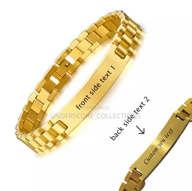 Gold Coated Engravable Bracelet - main view