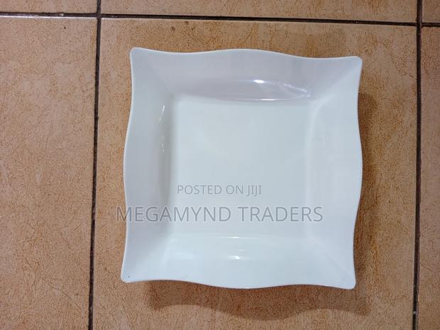 12pc Melamine Plates Square White - thumbnail 6