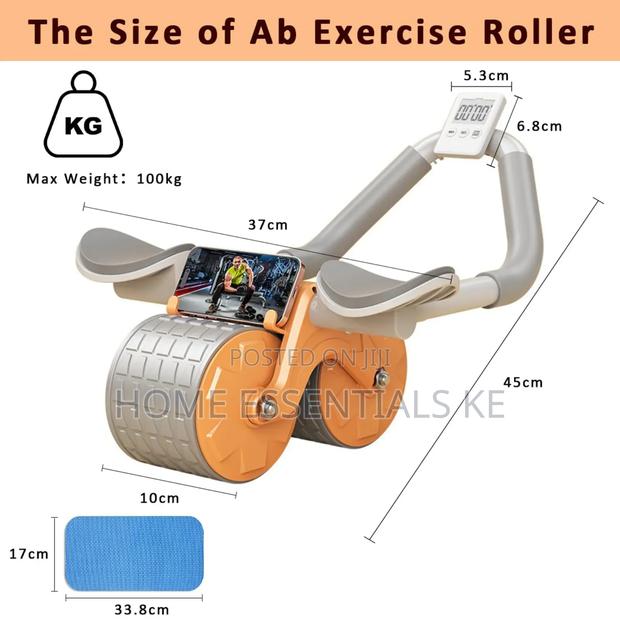 2 Elbow Pad Automatic Rebound Healthy Abdominal Wheel - thumbnail 3