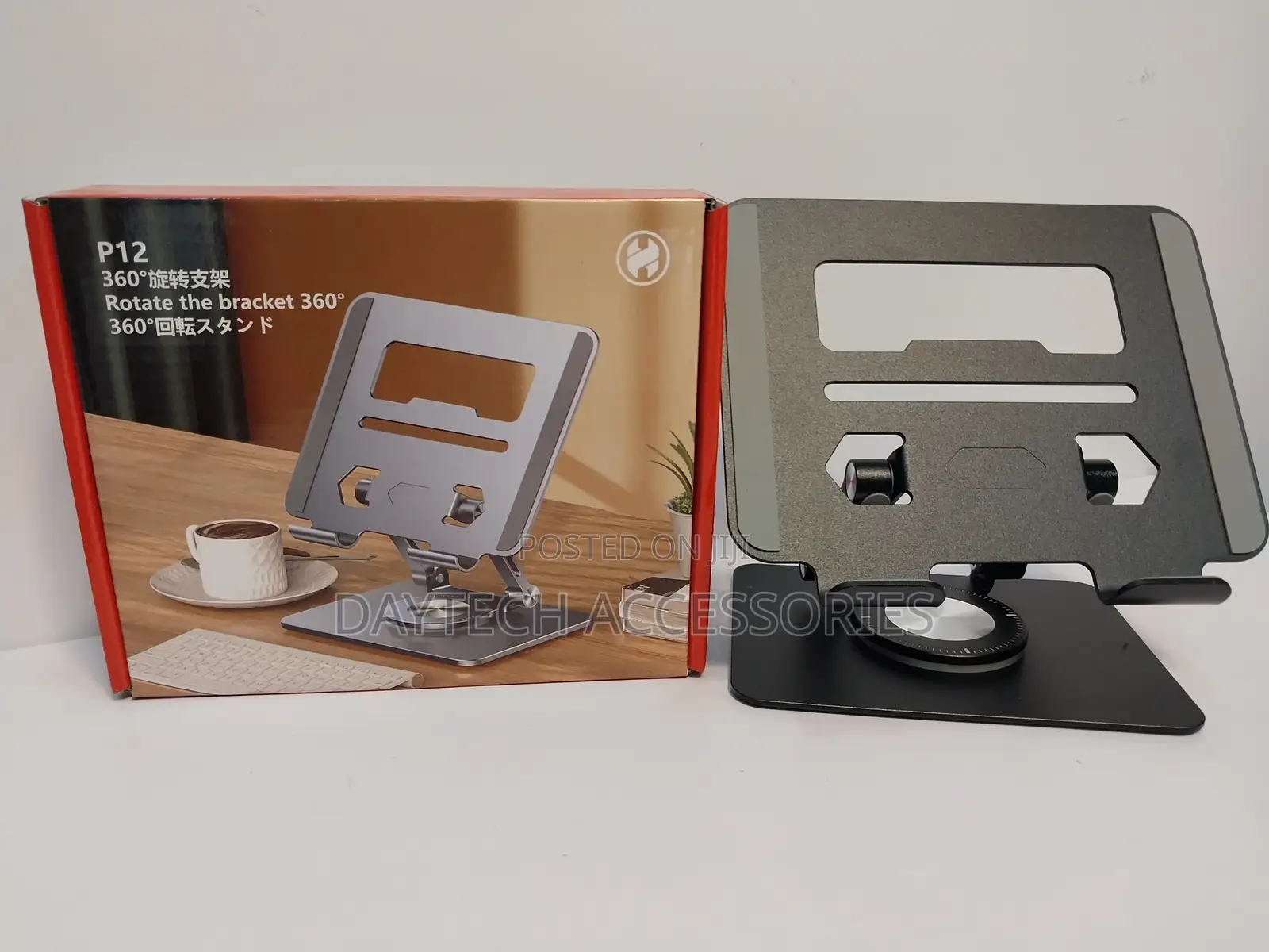 360° Rotating Tablet Stand Aluminium Alloy Adjustable Height