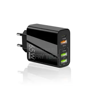 65W Fast USB Type C QC3.0 PD 20W Charger Plug 5 Ports