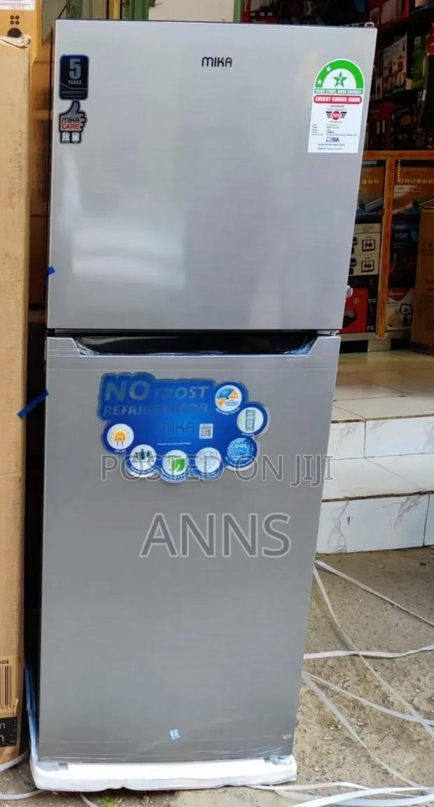 202 Litres Mika Double Doored Silver No Frost Fridge