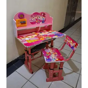 Kids Study Table and Chair Children Desk Set