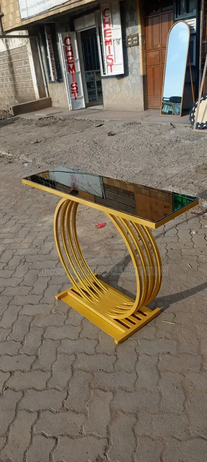 Gold Coated Console Table