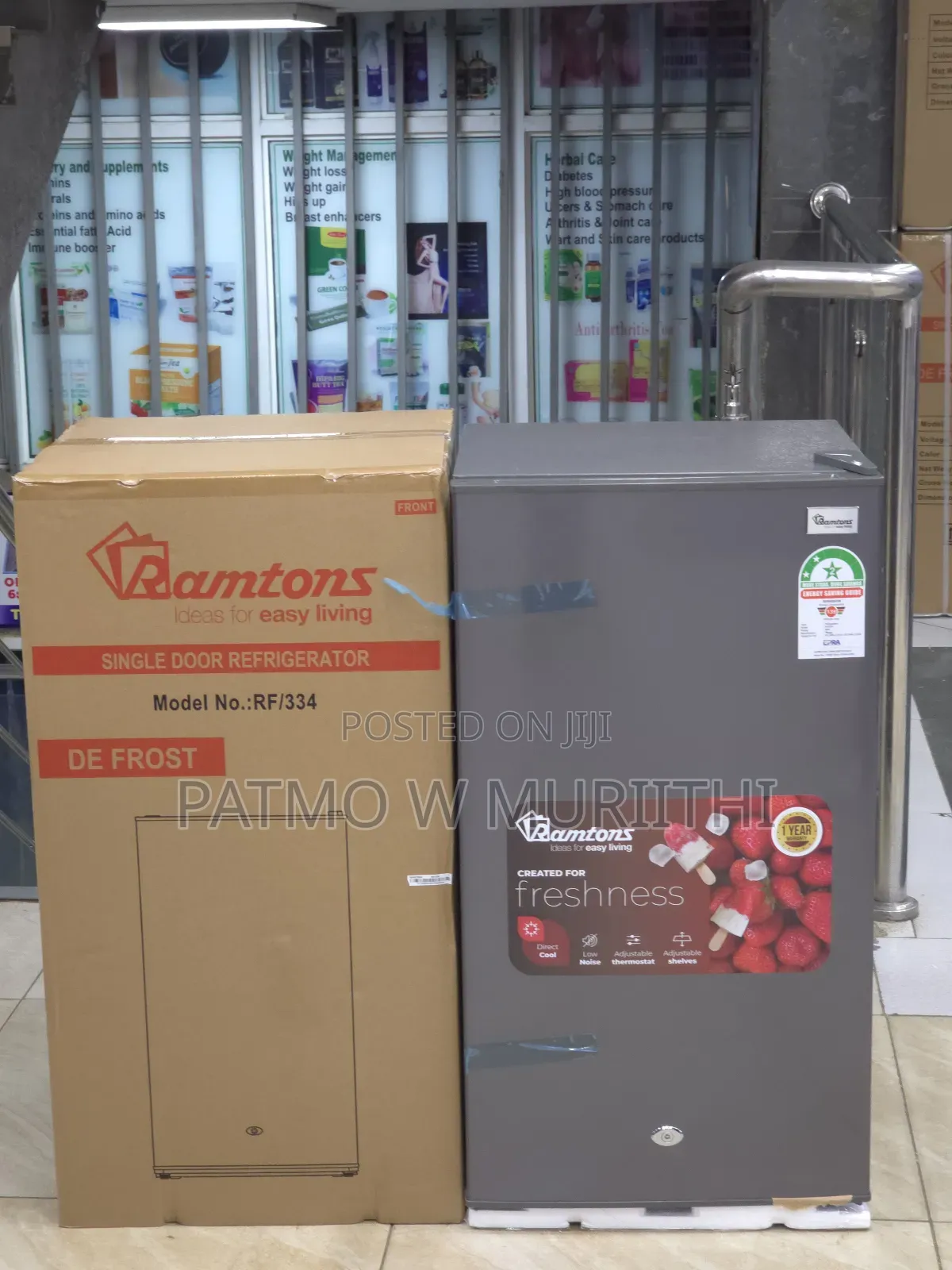 Ramtons Fridge, 85L Single Door Fridge , Frost ,Silver