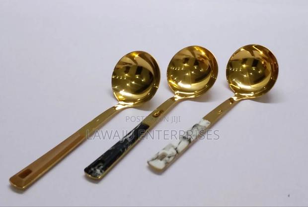 Golden Soup Serving Spoon - main view