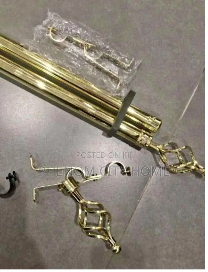 Golden Curtain Rod Set