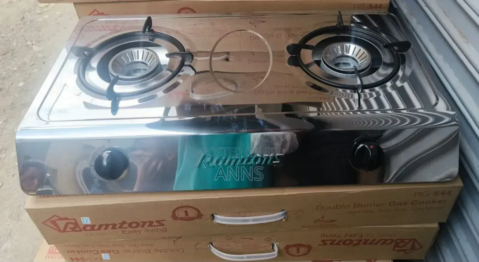 Ramtons 2 Burner Staineless Steel Cooker