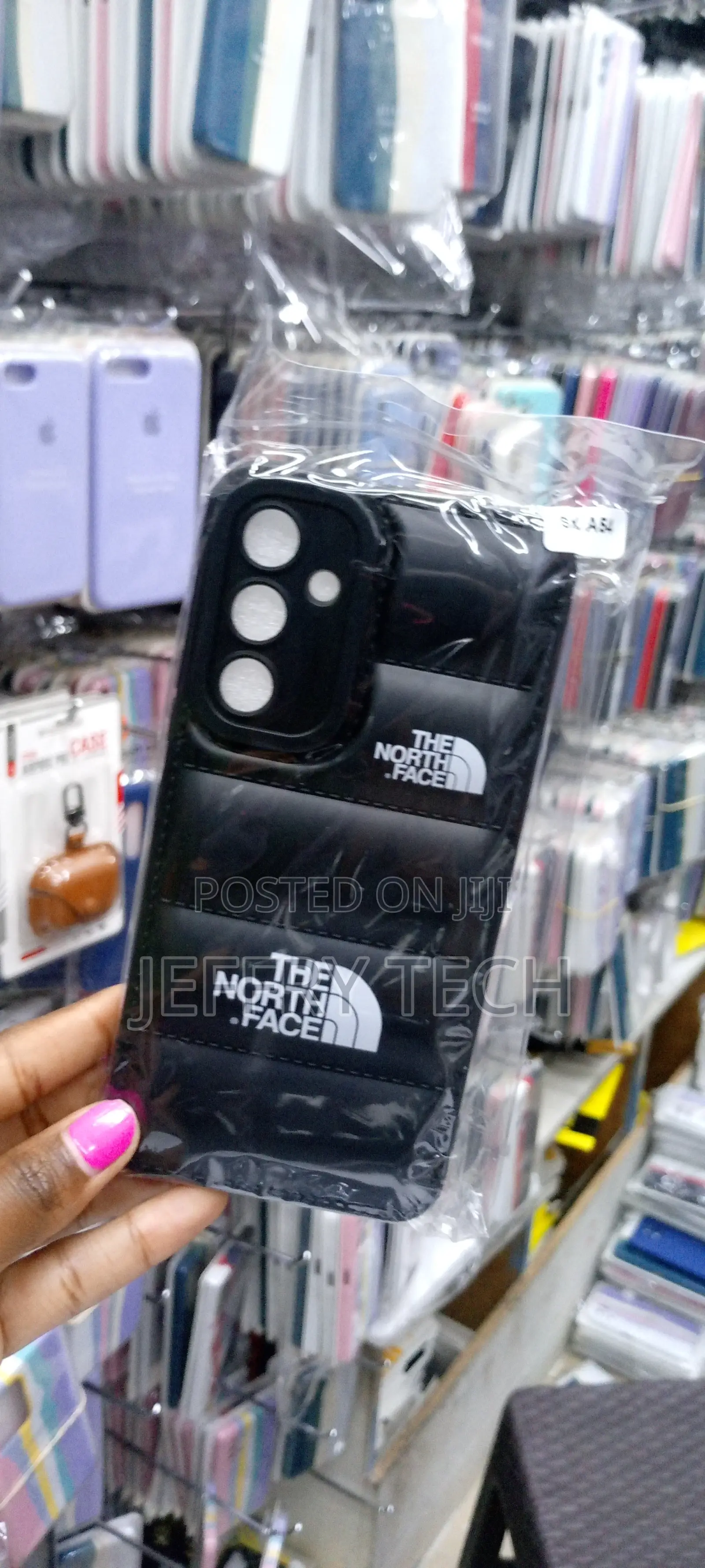 North Face Puffer Design Soft Back Case for Samsung A54