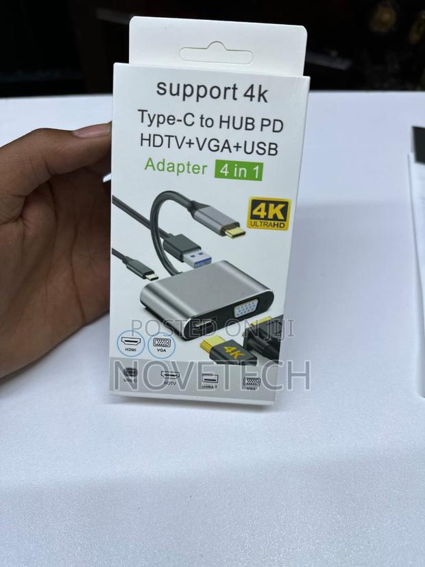 4 in 1 USB C to HDMI VGA Adapter USB 3.0 Type C Converter - main view