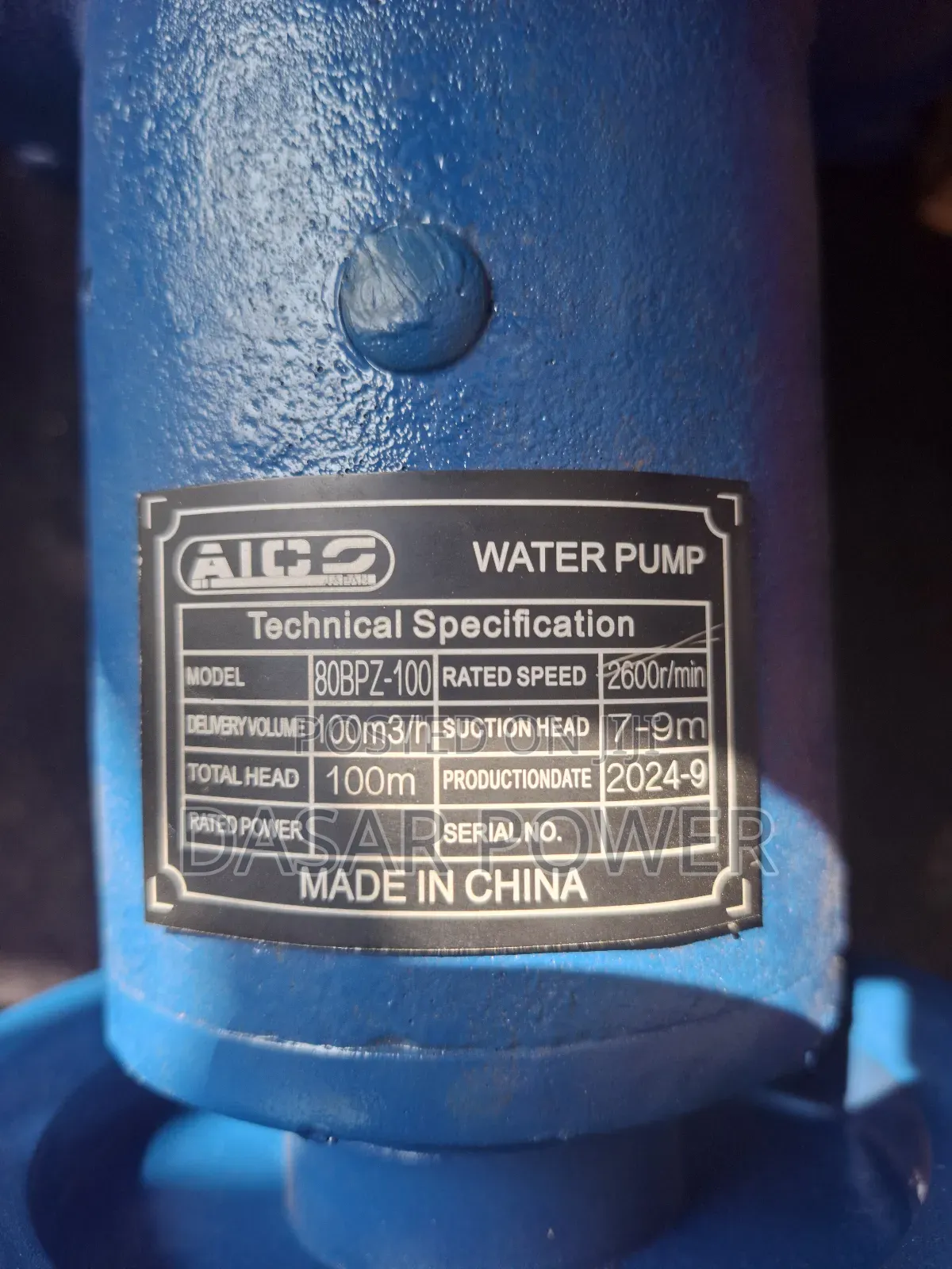 Bare Pump 80bpz100