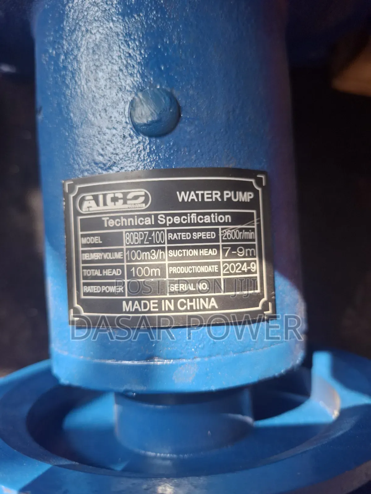 Bare Pump 80bpz100