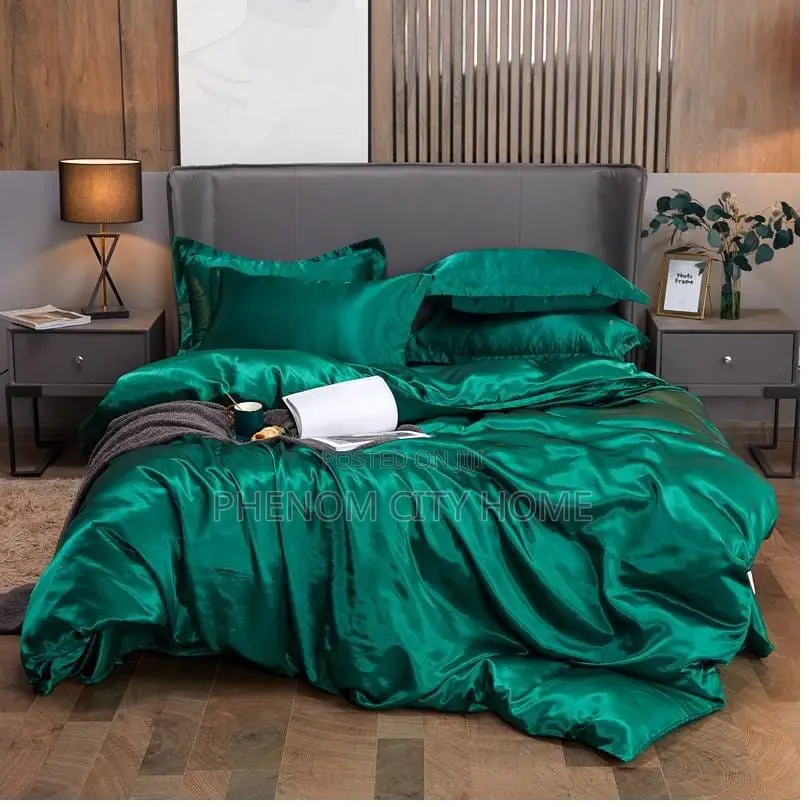 Emerald Green Luxury Mulberry Silk Duvet Cover Set