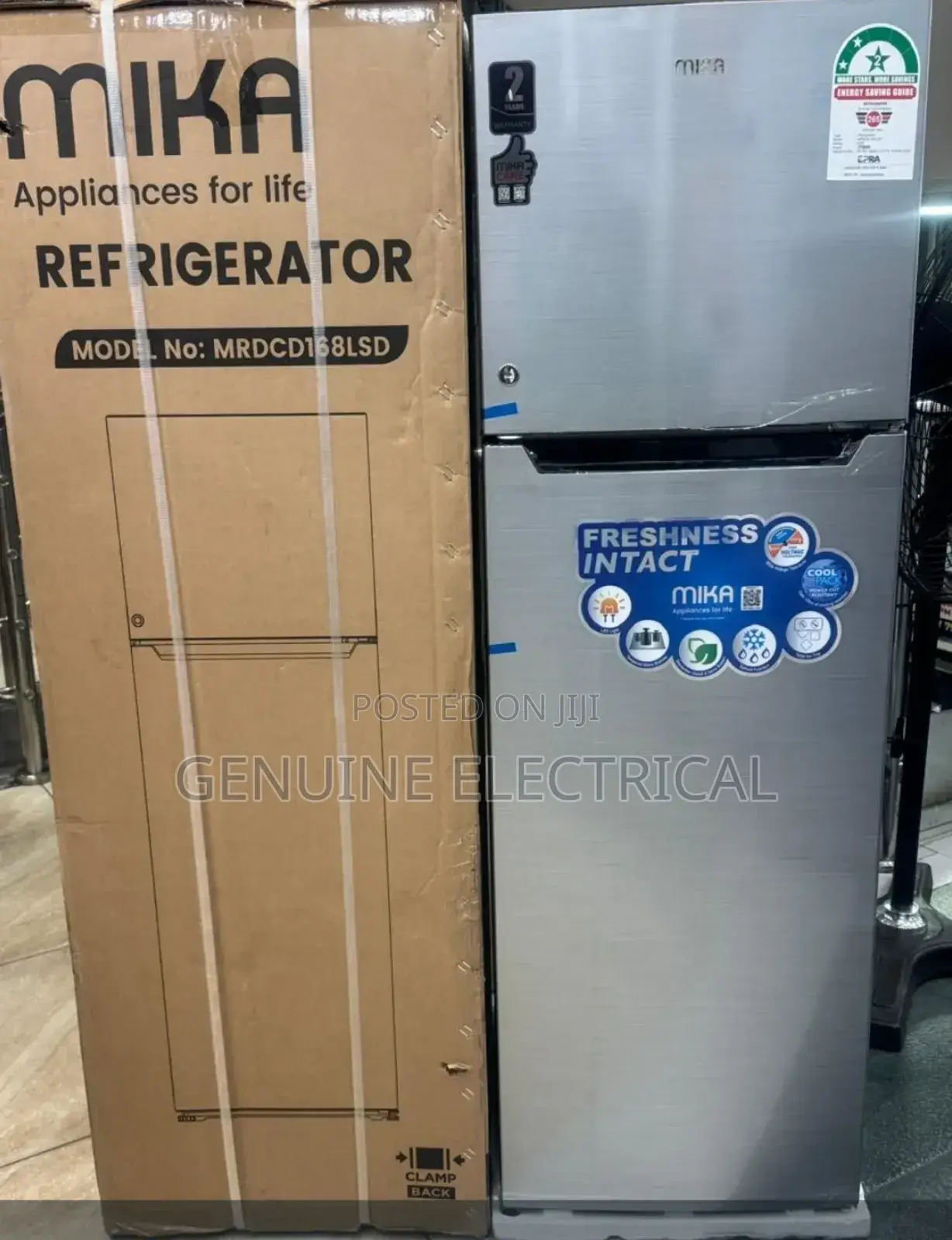 Mika 168litre Fridge Double Door