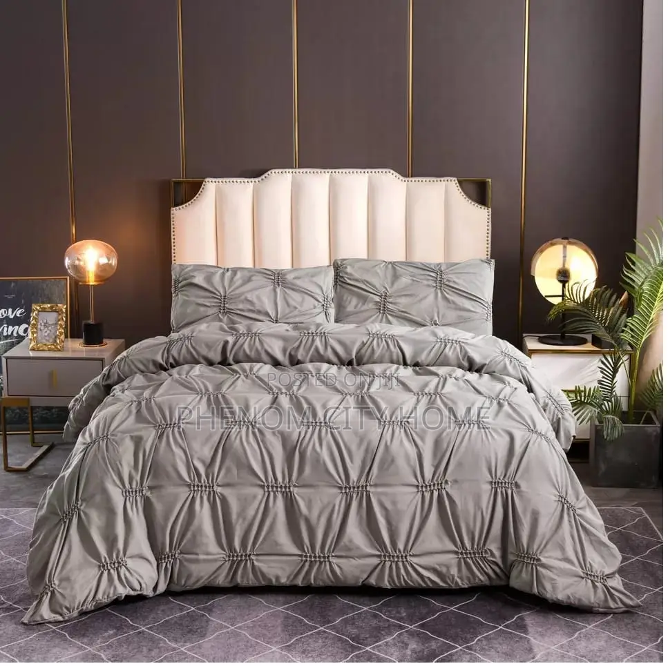 Offeron 3pc Double Pinch Pleat Duvet Cover Set