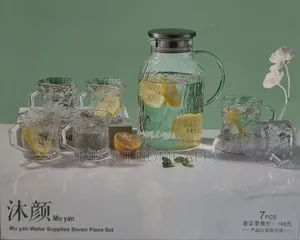 7pcs Golden Glass Water Set