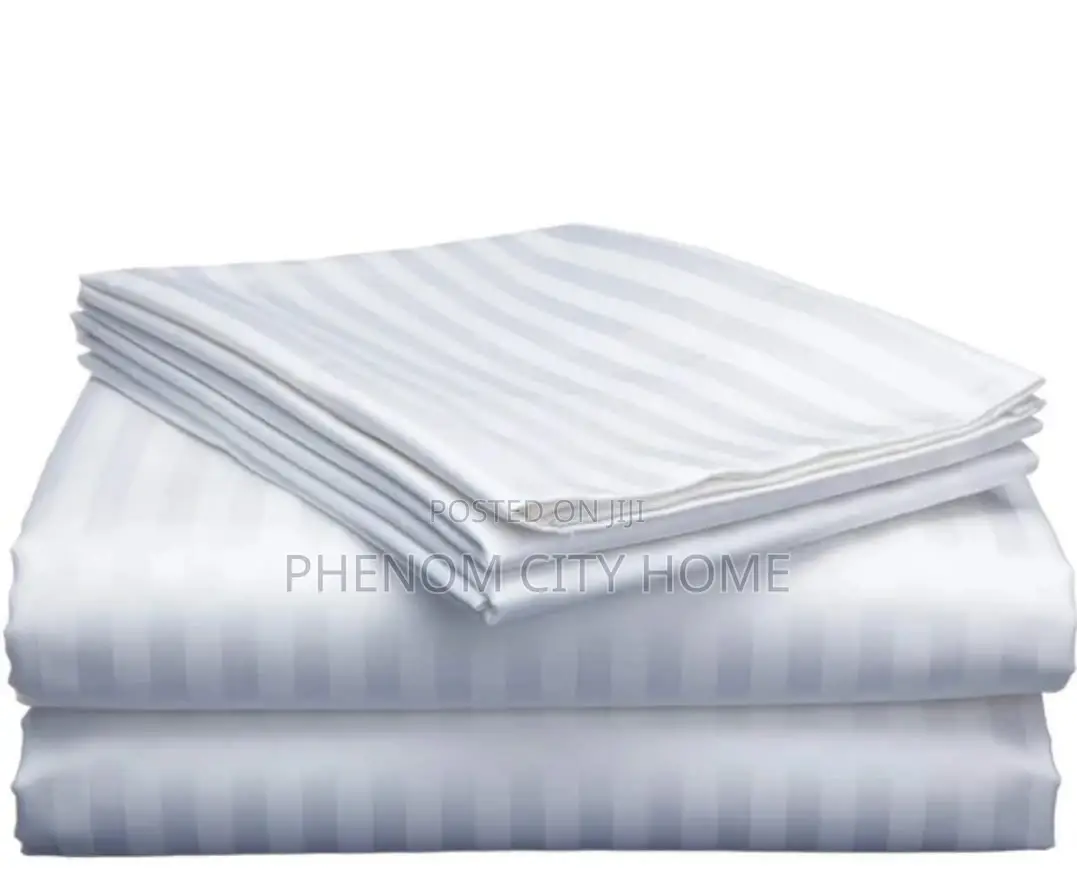 Large Luxury Cotton Stripped Bedsheet Set