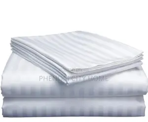 Large Luxury Cotton Stripped Bedsheet Set
